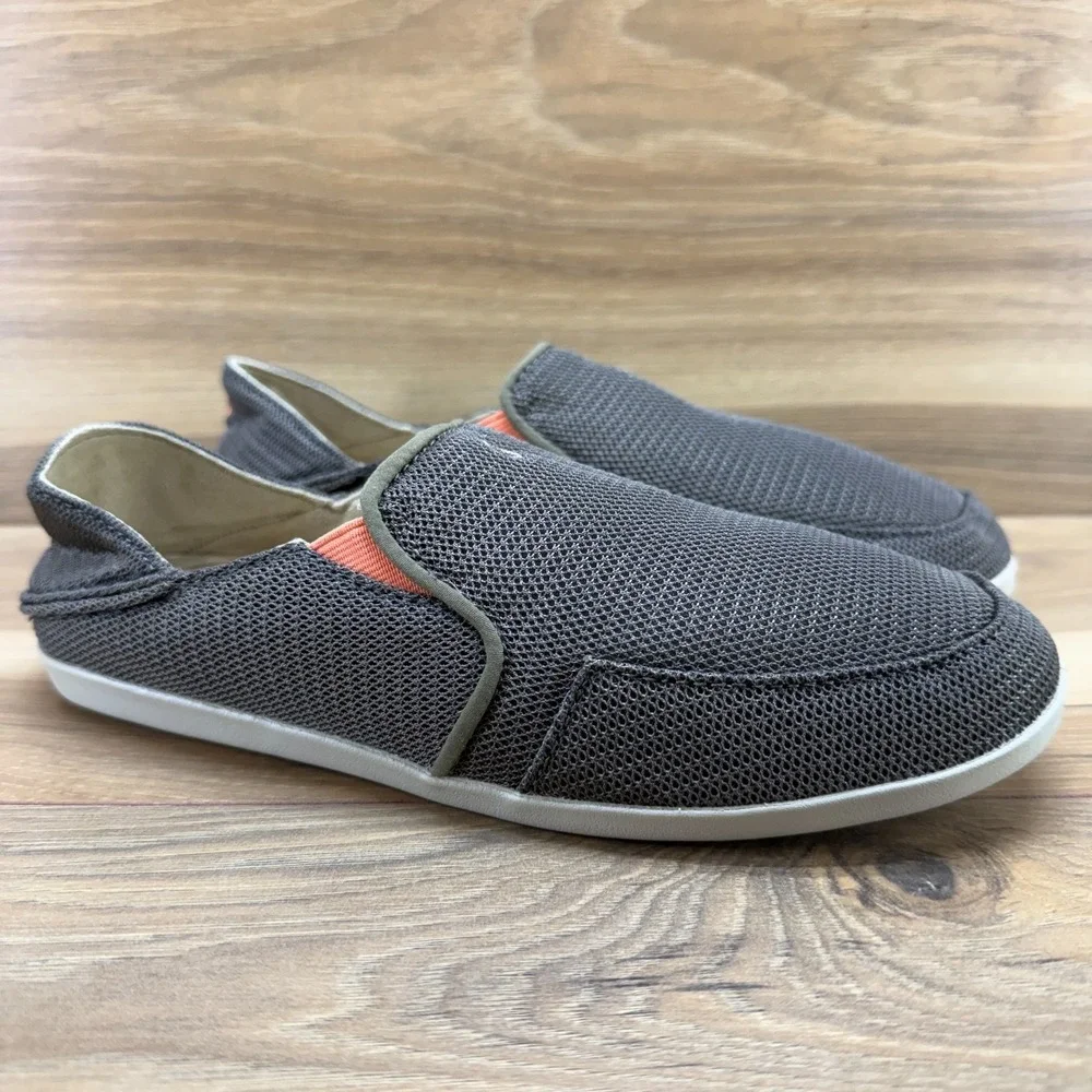 Olukai Wailua Mesh Brown Slip On Flats Womens 8 Comfort Walking Travel Everyday